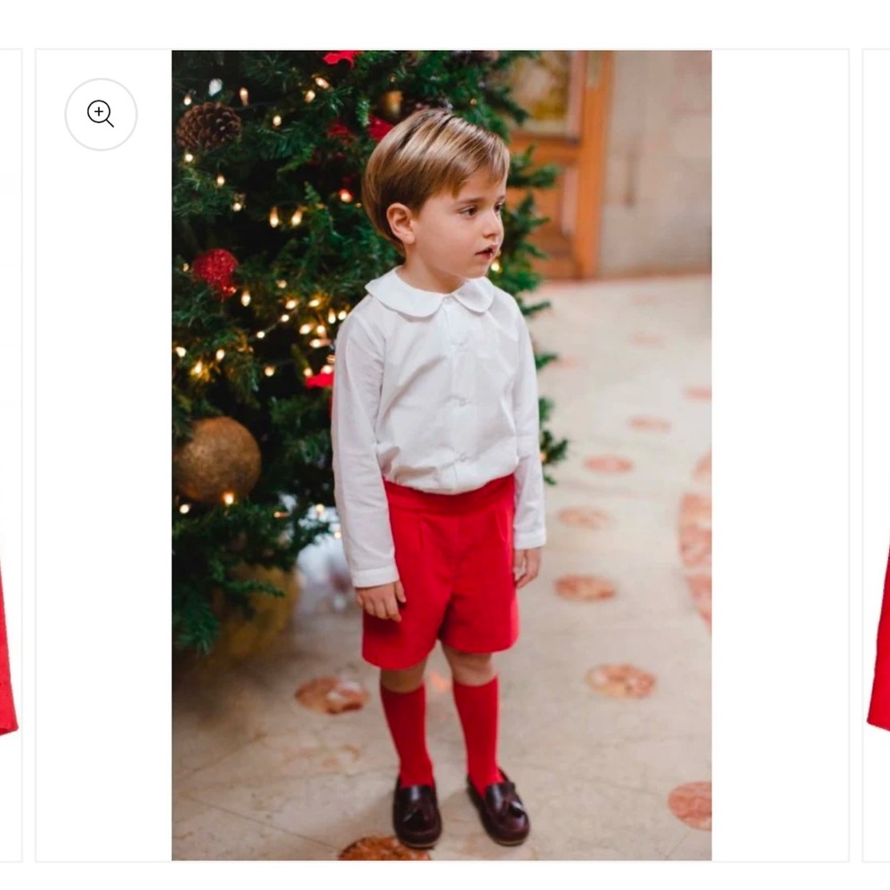Sal & Pimenta Boys Dressy Shorts - Red Velvet
